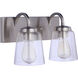 Elsa 2 Light 14 inch Brushed Polished Nickel Vanity Light Wall Light