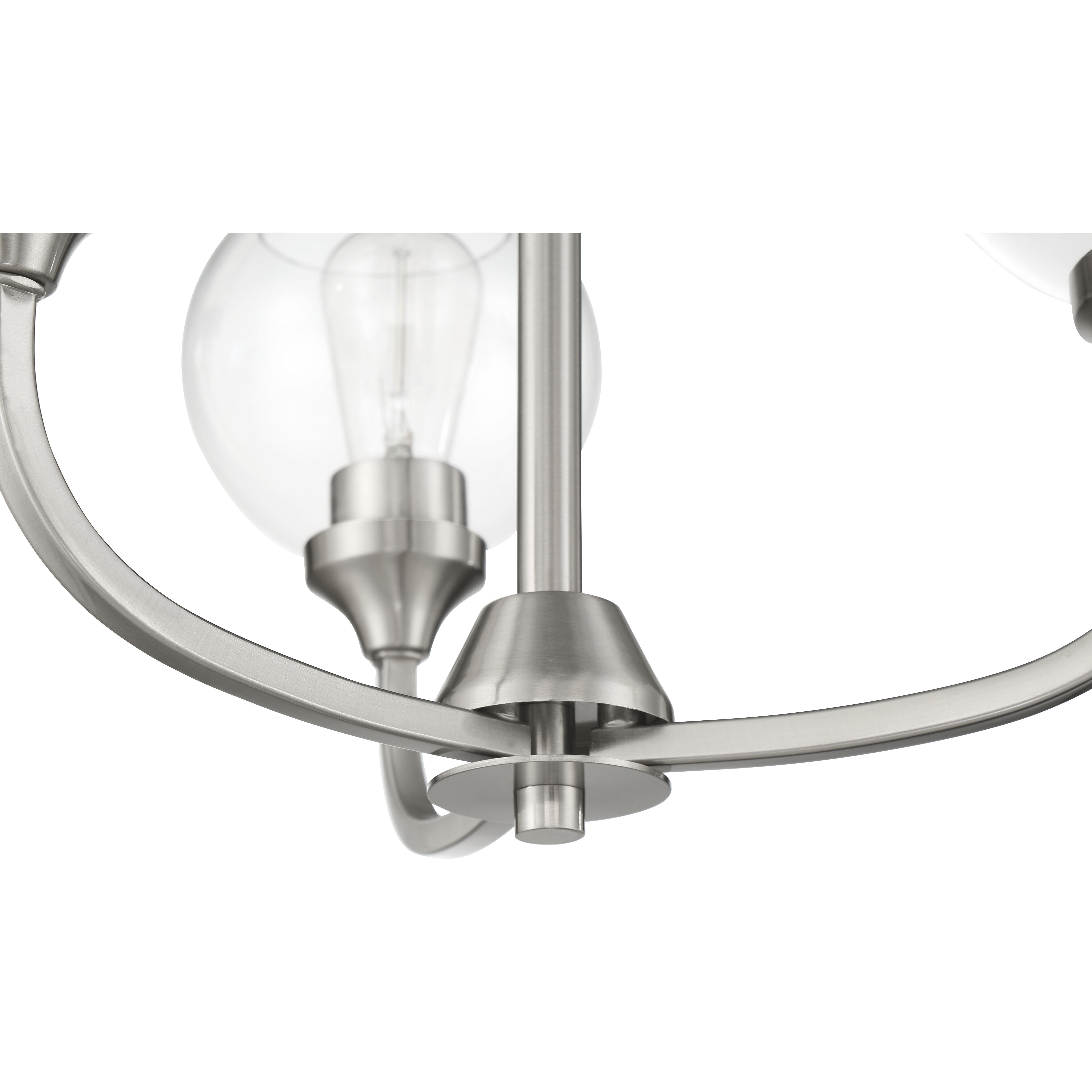 Glenda 3 Light 20 inch Brushed Polished Nickel Chandelier Ceiling Light