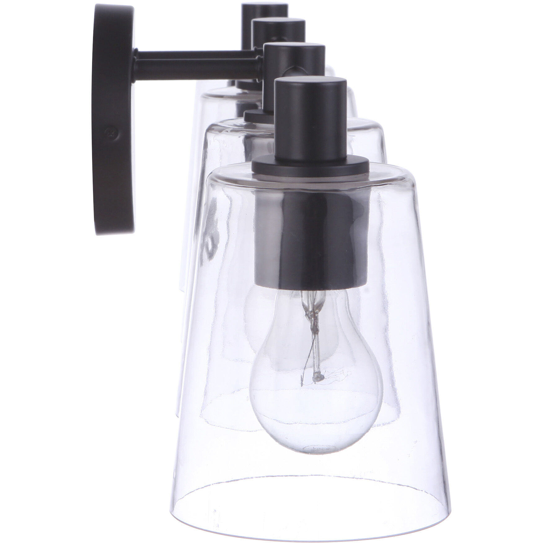 Emilio 4 Light 33 inch Flat Black Vanity Light Wall Light