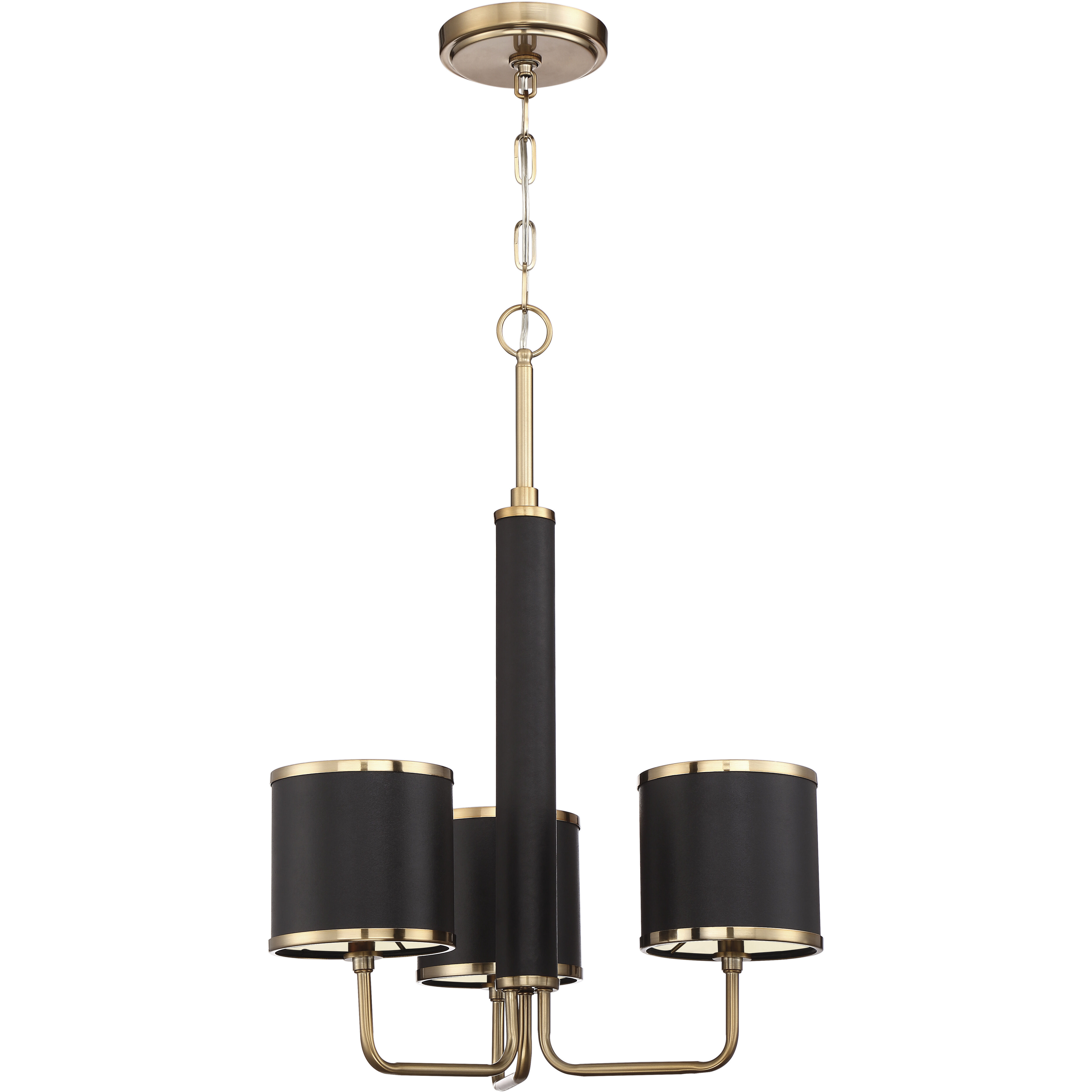 Quinn 3 Light 23 inch Satin Brass Chandelier Ceiling Light