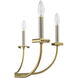 Stanza 6 Light 26 inch Brushed Polished Nickel / Satin Brass Chandelier Ceiling Light