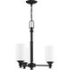 Neighborhood Dardyn 3 Light 20.5 inch Espresso Chandelier Ceiling Light in White Frosted Glass