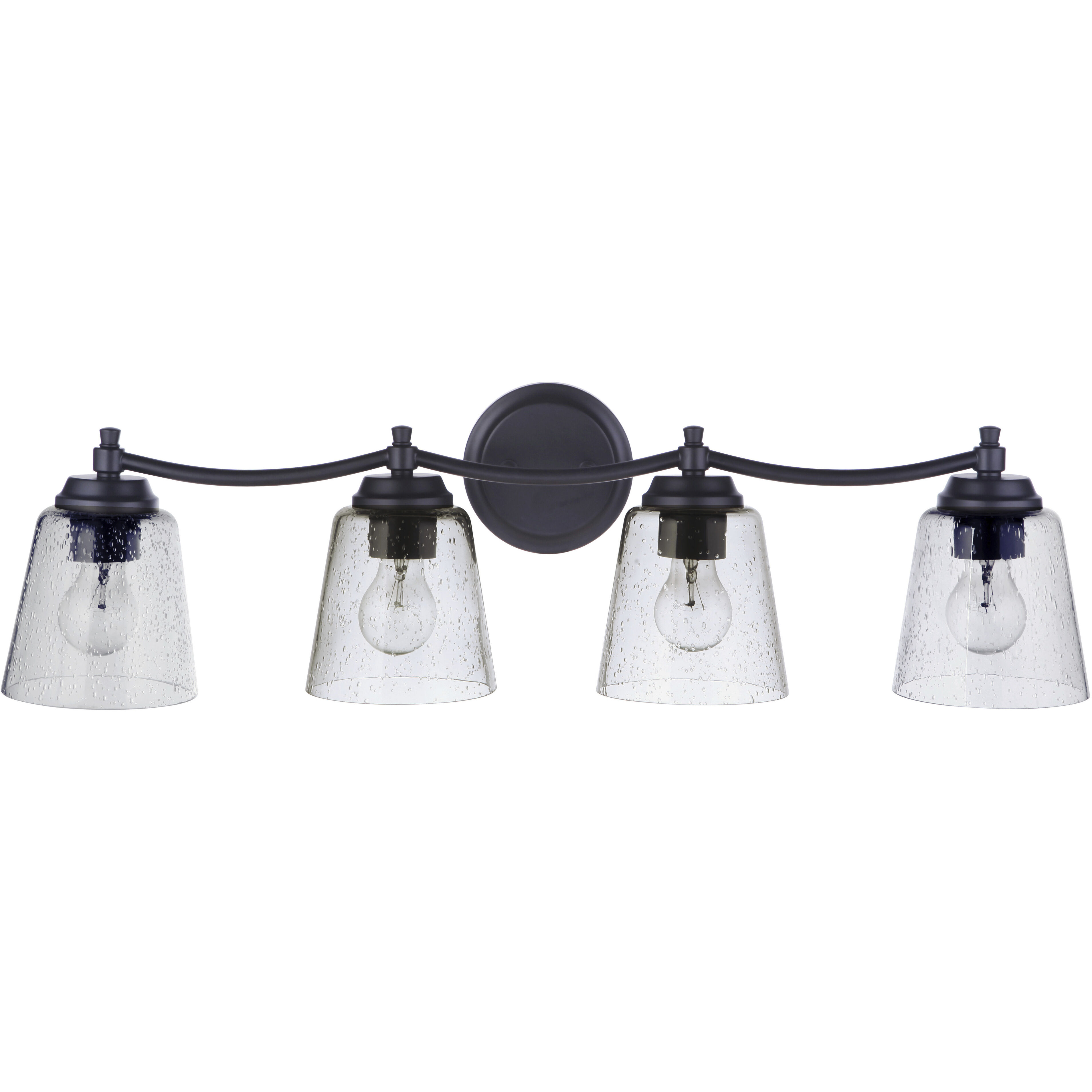 Tyler 4 Light 31 inch Flat Black Vanity Light Wall Light