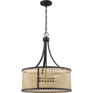 Malaya 6 Light 20.5 inch Aged Bronze Brushed Pendant Ceiling Light