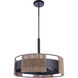 Kensey 6 Light 24 inch Flat Black Pendant Ceiling Light