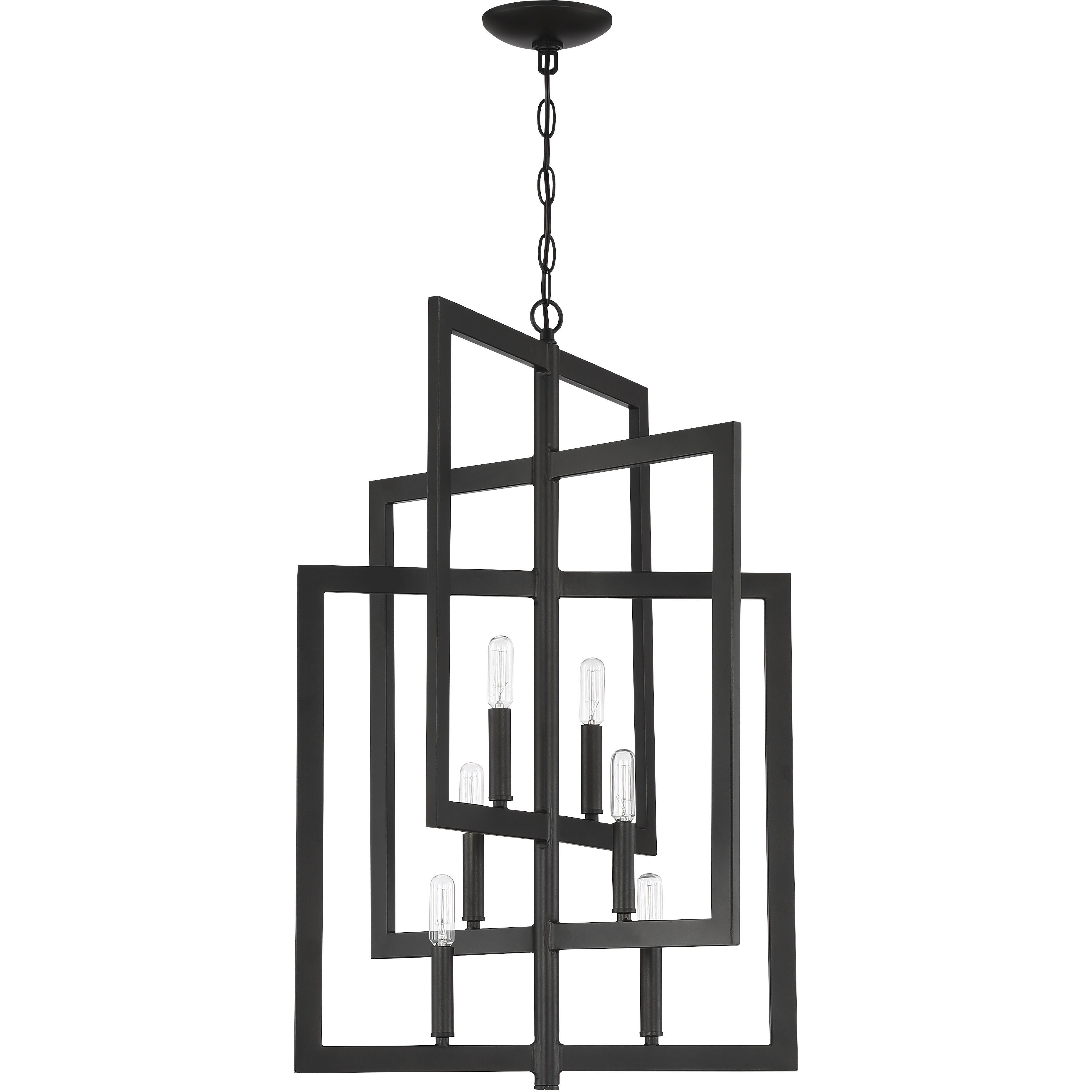 Portrait 6 Light 19 inch Espresso Foyer Light Ceiling Light