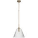 Pleated 1 Light 14 inch Premium Bronze Pendant Ceiling Light