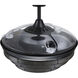 Whiskey 42 inch Flat Black with Clear Acrylic Blades Fan, Hidden Blades