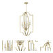 Fortuna 4 Light 19 inch Satin Brass Foyer Ceiling Light