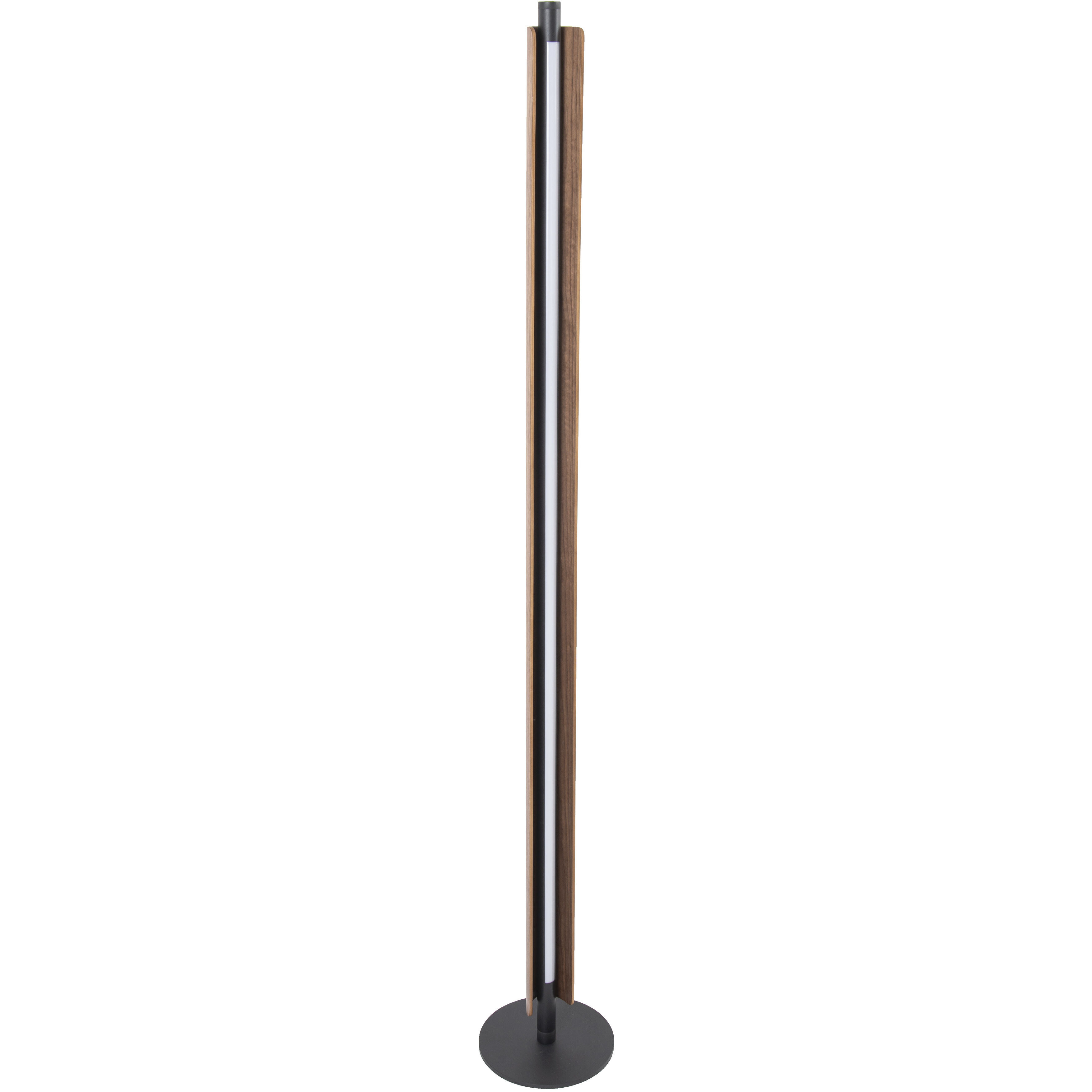 Cameron 62.8 inch 24 watt Flat Black/Walnut Floor Lamp Portable Light