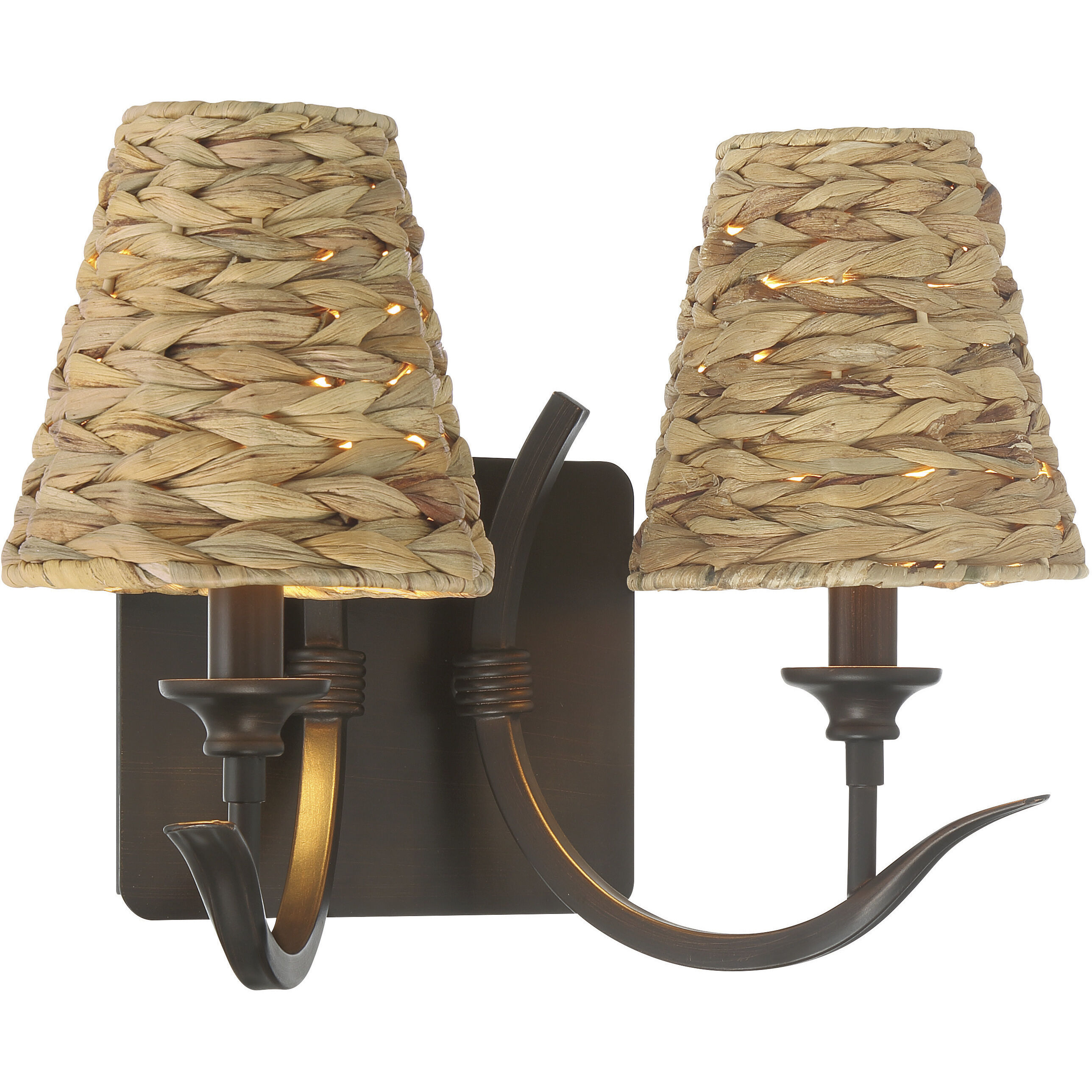 Kokomo 2 Light 14.13 inch Aged Bronze Brushed Wall Sconce Wall Light