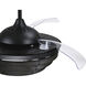 Whiskey 42 inch Flat Black with Clear Acrylic Blades Fan, Hidden Blades