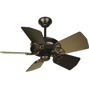 Piccolo 30 inch Oiled Bronze Indoor/Outdoor Ceiling Fan in Light Kit Sold Separately