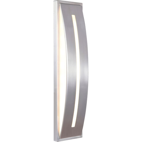Luna LED 17 inch Satin Aluminum Outdoor Wall Mount, Small