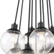 Neighborhood Que 9 Light 16.25 inch Flat Black Pendant Ceiling Light