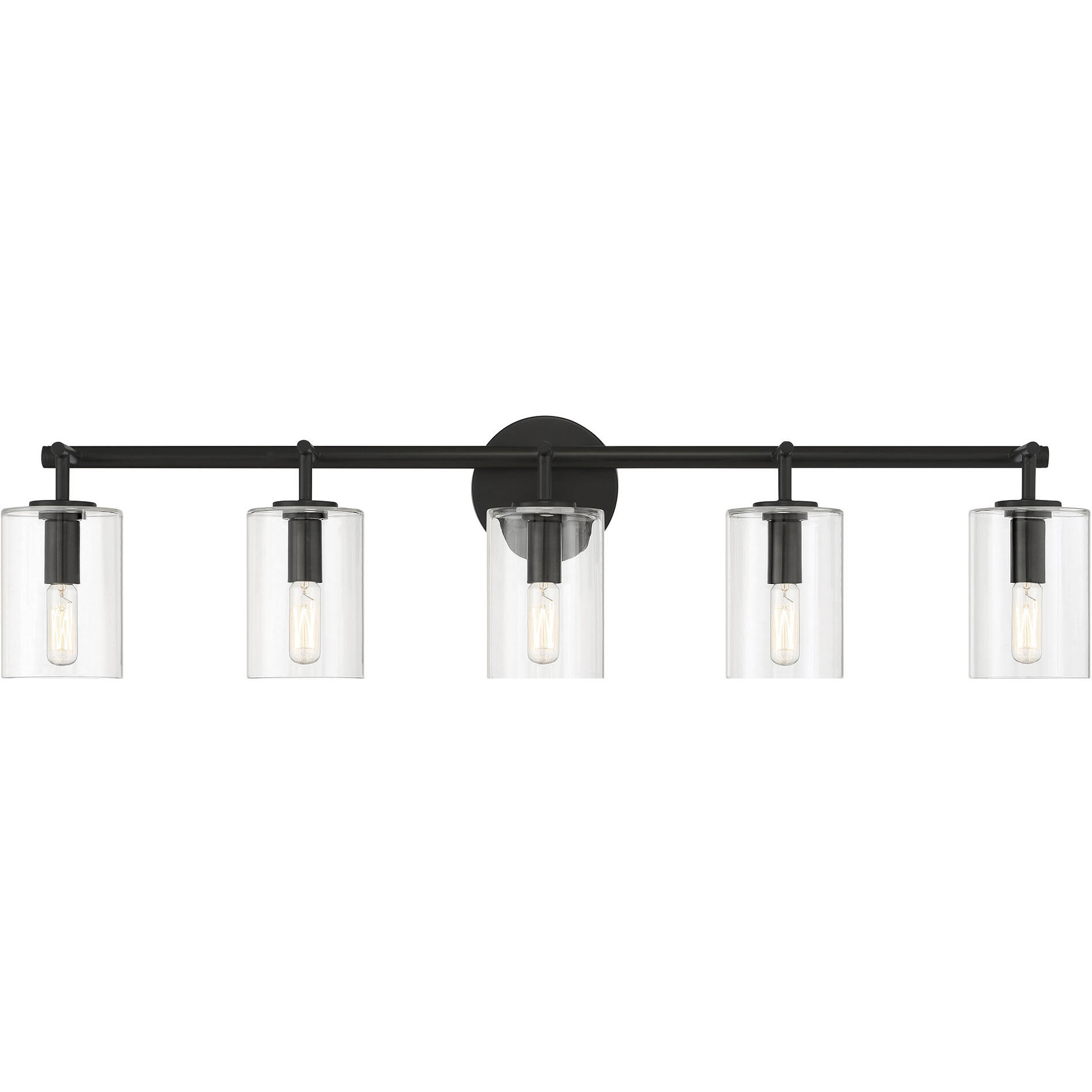 Hailie 5 Light 35 inch Flat Black Vanity Light Wall Light