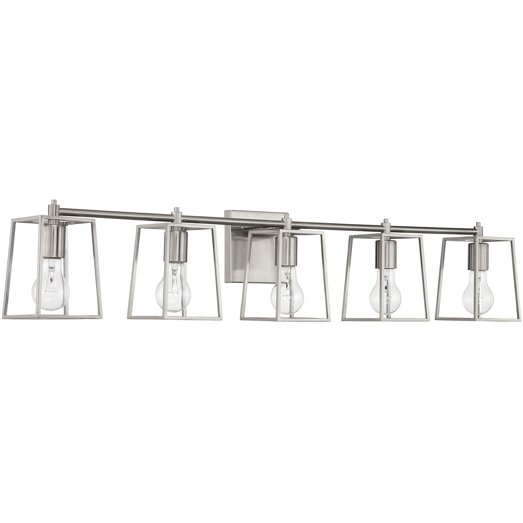 Dunn 5 Light 41 inch Brushed Polished Nickel Vanity Light Wall Light