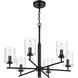 Hailie 6 Light 26 inch Flat Black Chandelier Ceiling Light