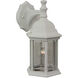 Hex Style 1 Light 12 inch Textured White Outdoor Wall Mount in Textured Matte White, Clear Beveled, Medium