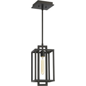 Cubic 1 Light 7 inch Aged Bronze Brushed Pendant Ceiling Light