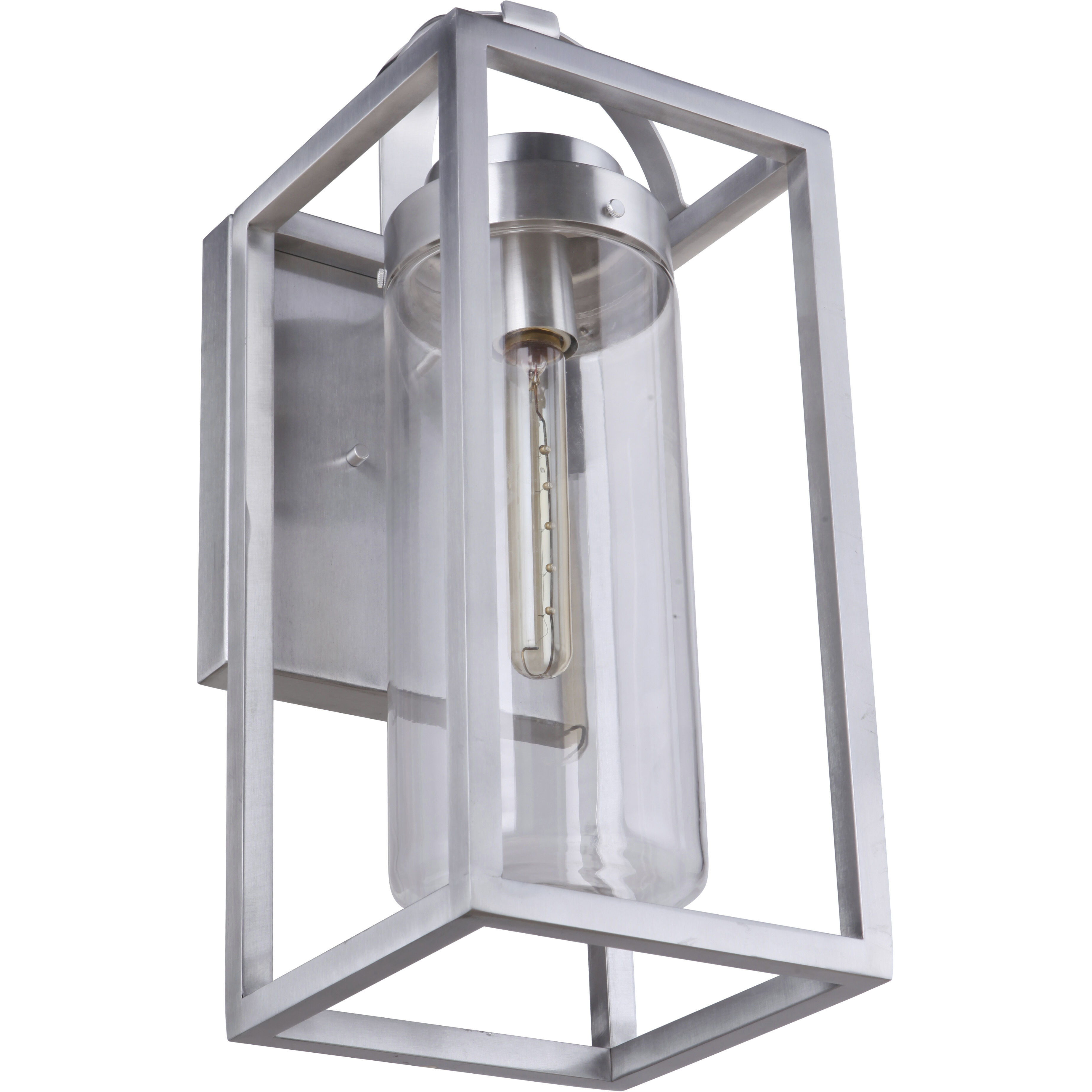 Neo 1 Light 20 inch Satin Aluminum Outdoor Wall Lantern