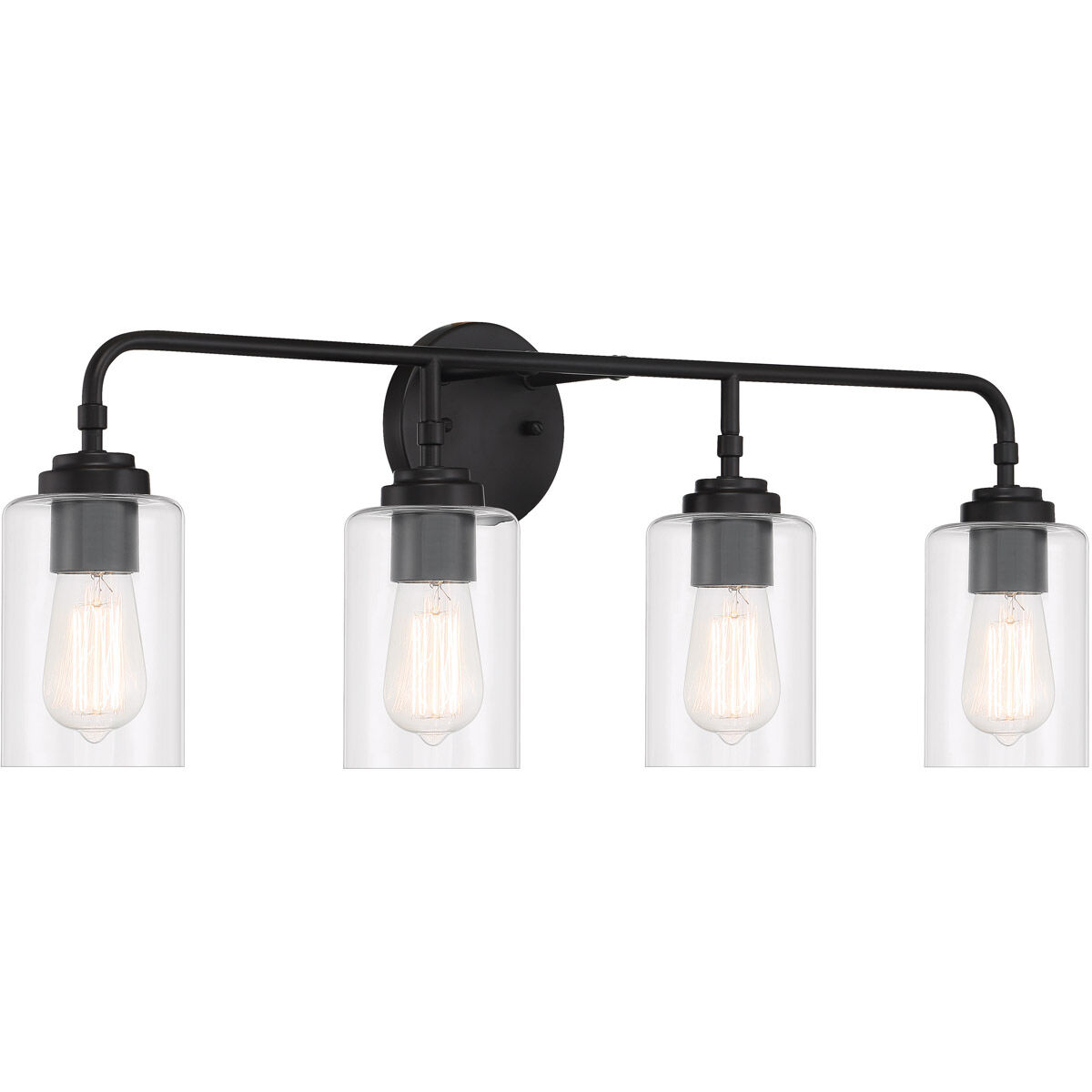 Stowe 4 Light 31 inch Flat Black Vanity Light Wall Light