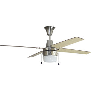 Connery 48 inch Brushed Polished Nickel with Ash/Wenge Wood Blades Ceiling Fan