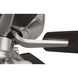 Pro Plus 114 52 inch Brushed Polished Nickel with Driftwood/Grey Walnut Blades Contractor Ceiling Fan