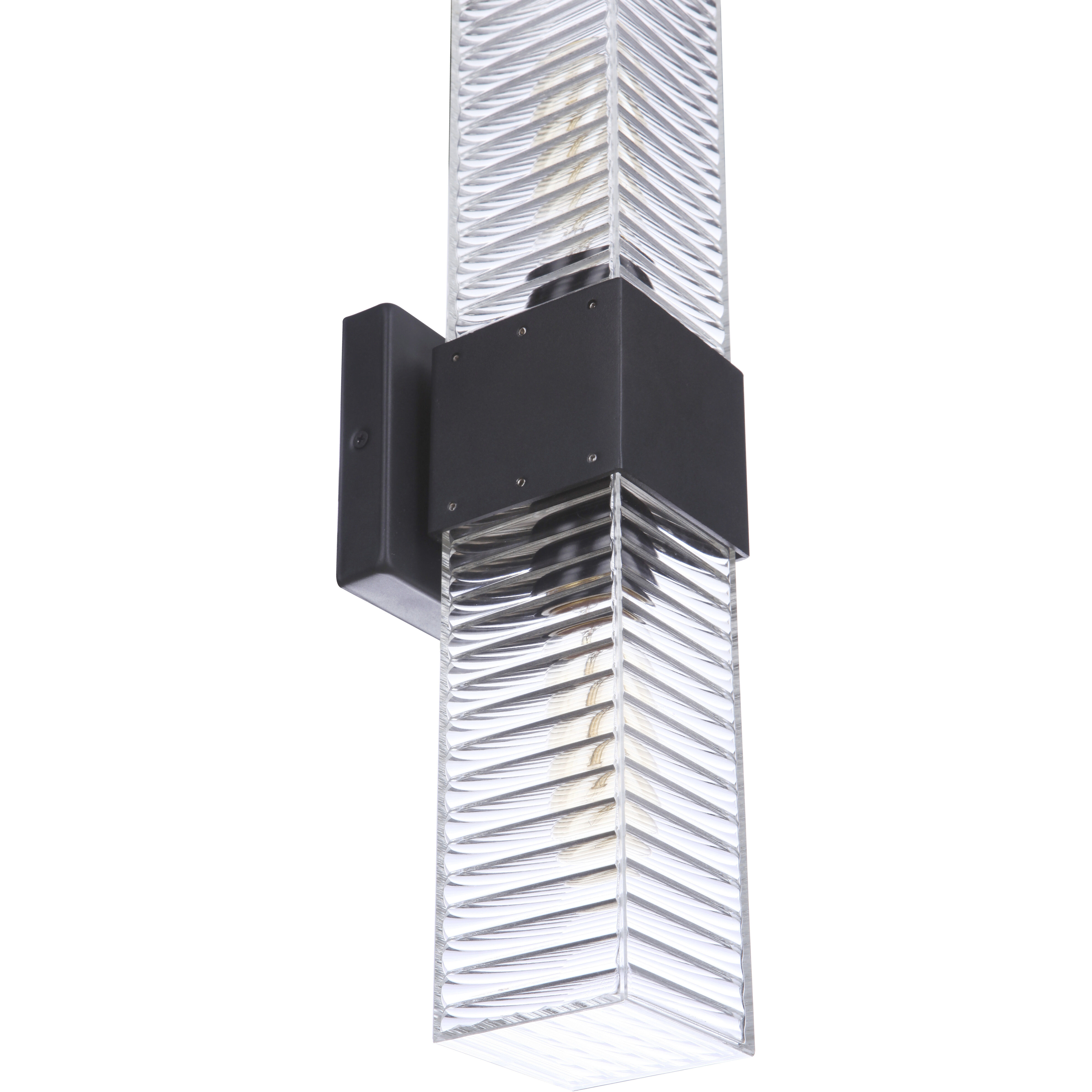 Ridge 2 Light 18 inch Midnight Outdoor Wall Sconce