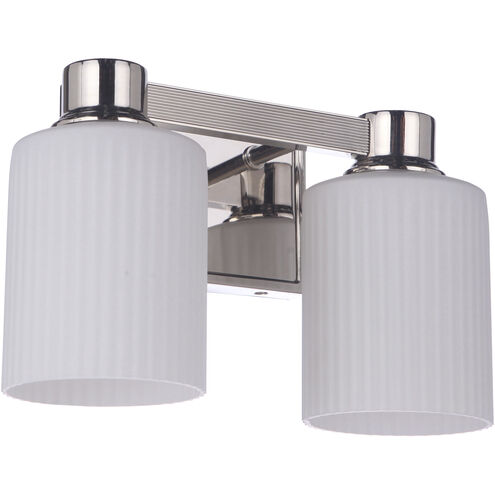 Bretton 2 Light 12 inch Polished Nickel Vanity Light Wall Light
