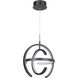 Dolby LED 14 inch Matte Black Pendant Ceiling Light