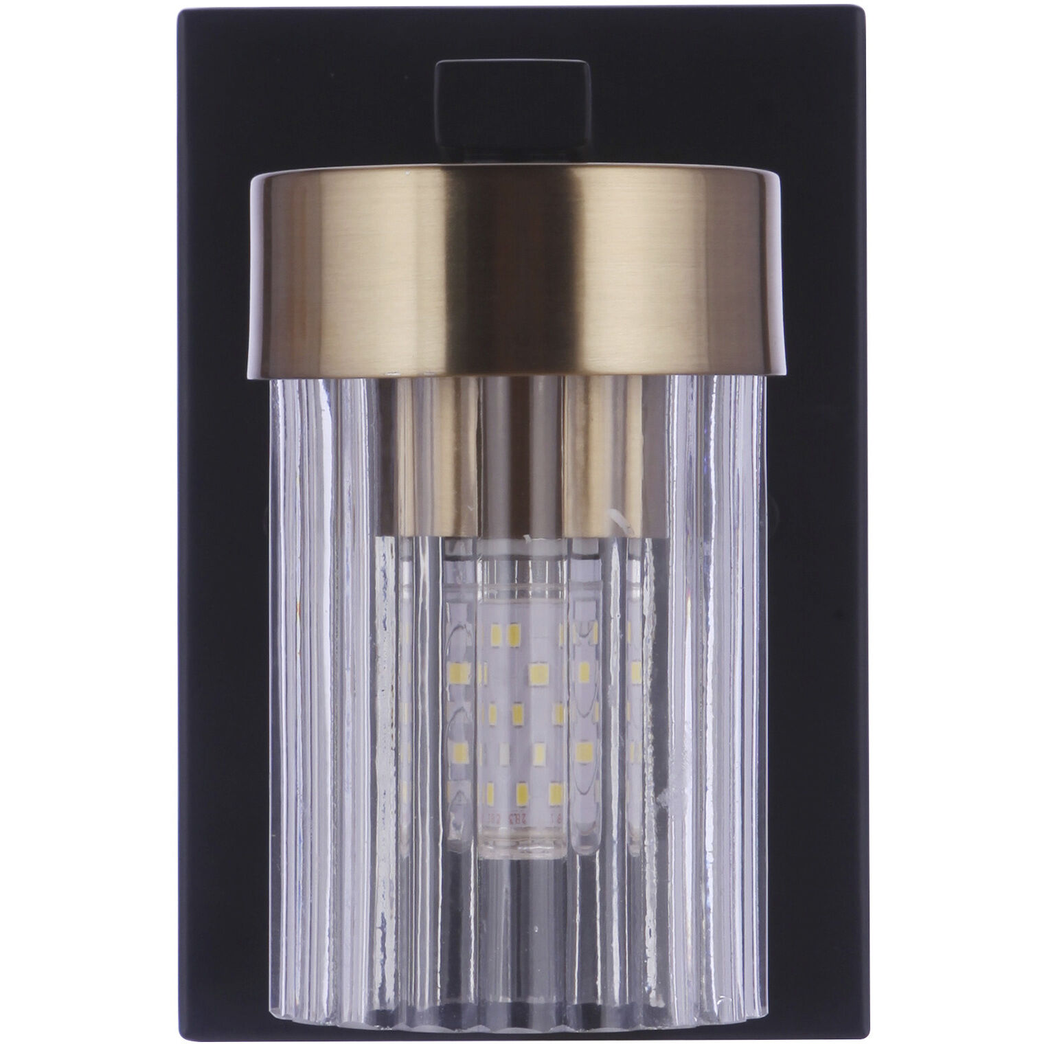 Bond Street 1 Light 4.5 inch Flat Black/Satin Brass Wall Sconce Wall Light