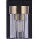 Bond Street 1 Light 4.5 inch Flat Black/Satin Brass Wall Sconce Wall Light