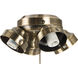 Universal LED Aged Bronze Textured Fan Light Fitter