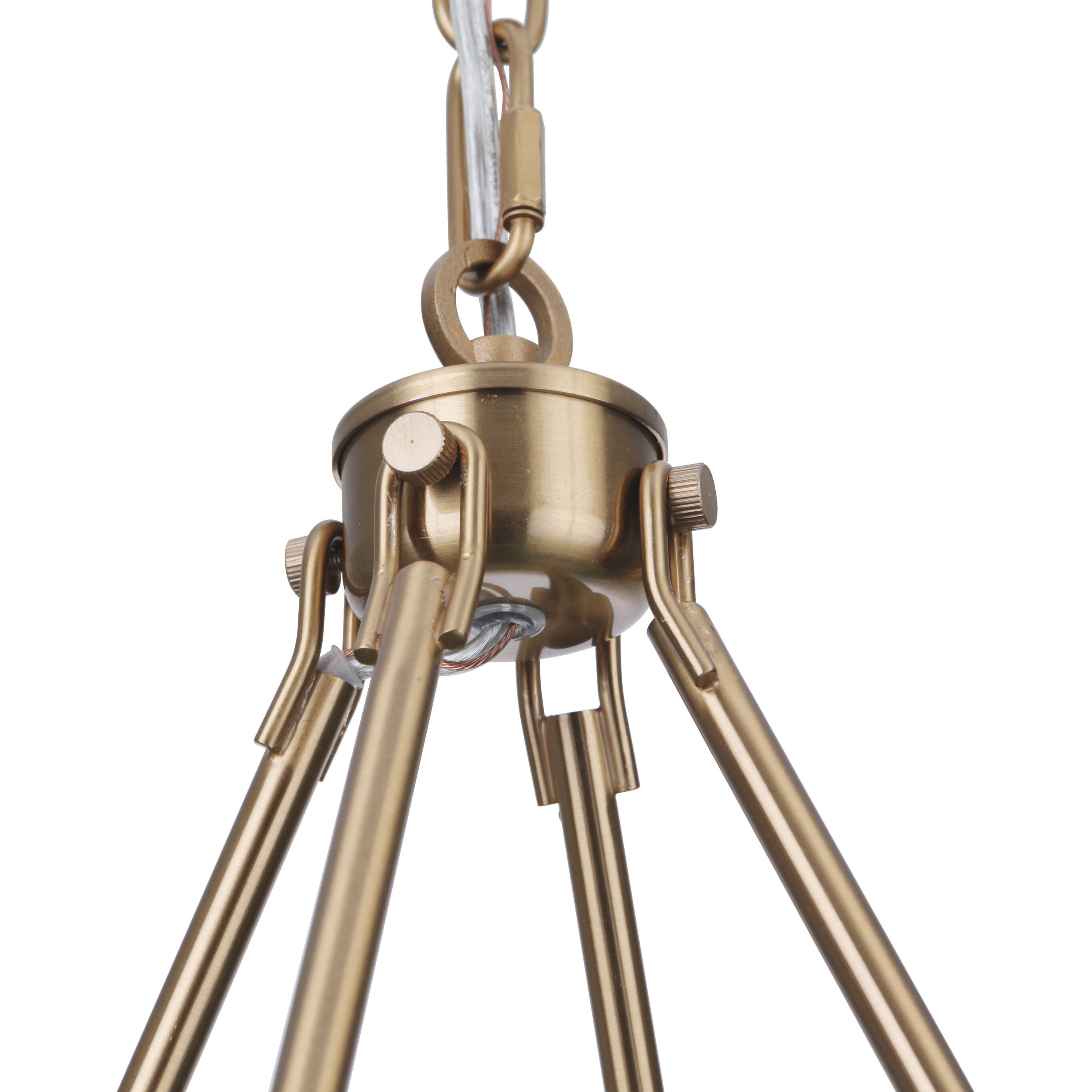 Larrson 6 Light 17.75 inch Satin Brass Chandelier Ceiling Light