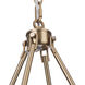 Larrson 6 Light 17.75 inch Satin Brass Chandelier Ceiling Light