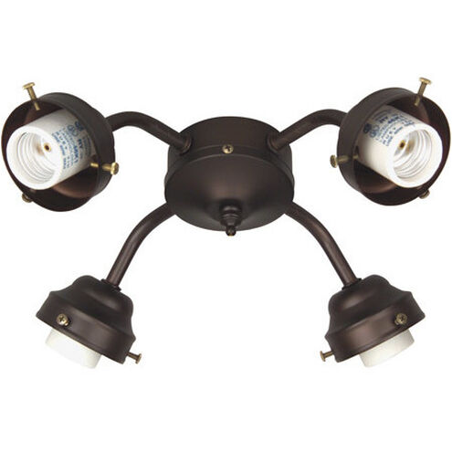 Universal LED Oiled Bronze Fan Light Fitter, Shades Sold Separately