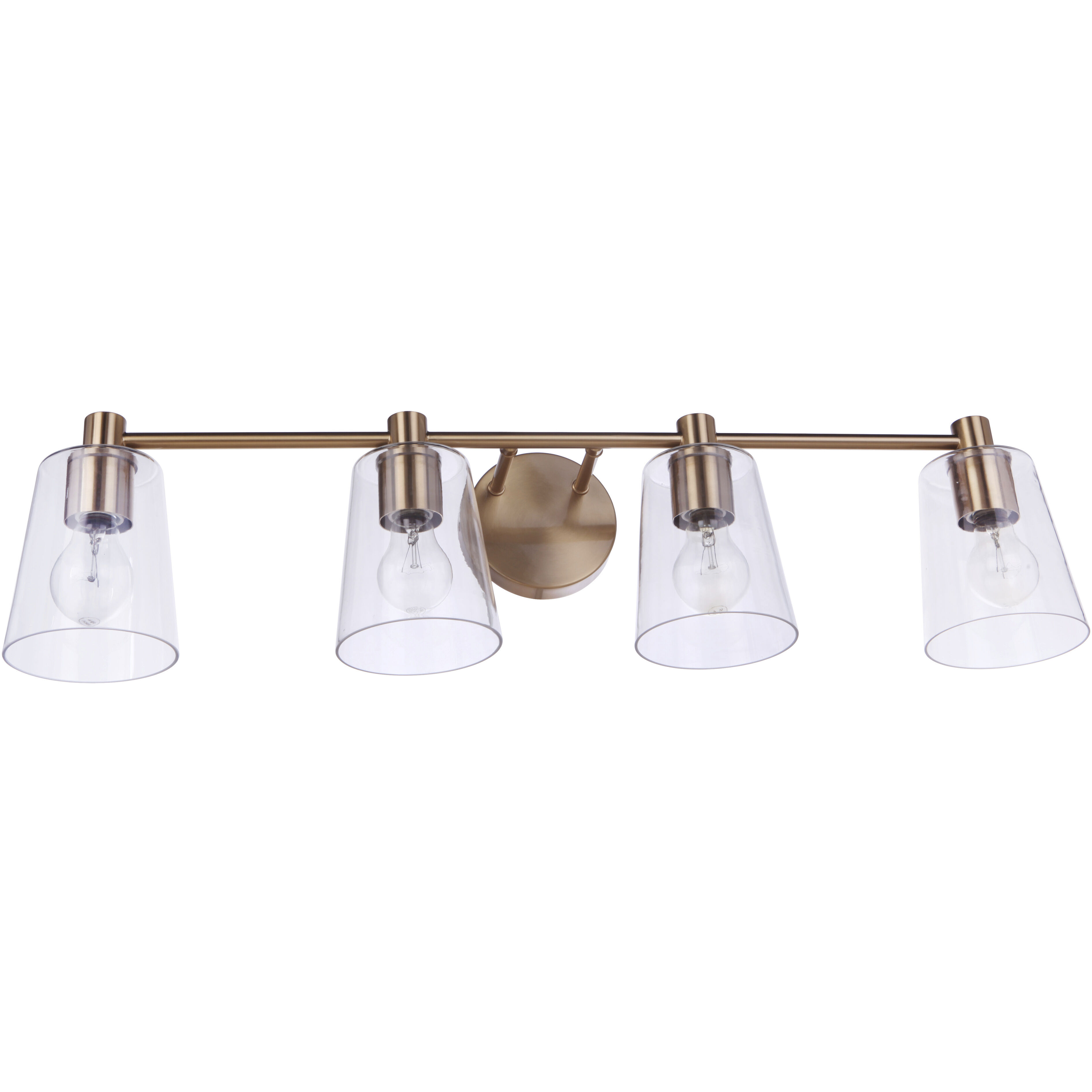 Emilio 4 Light 33 inch Satin Brass Vanity Light Wall Light