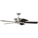 Forum 52 inch Brushed Polished Nickel with Dark Cedar/Weathered Mesquite Blades Ceiling Fan