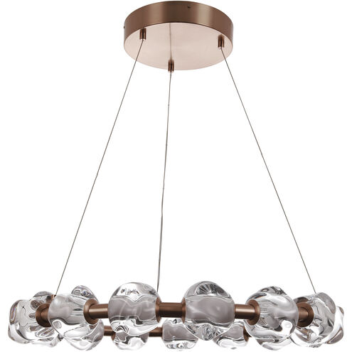 Jackie LED 30.38 inch Satin Brass Chandelier Ceiling Light