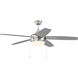 Phaze 52 inch Brushed Polished Nickel with Brushed Nickel/Greywood Blades Ceiling Fan