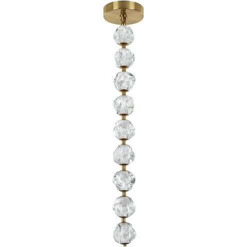 Jackie LED 8.3 inch Satin Brass Pendant Ceiling Light