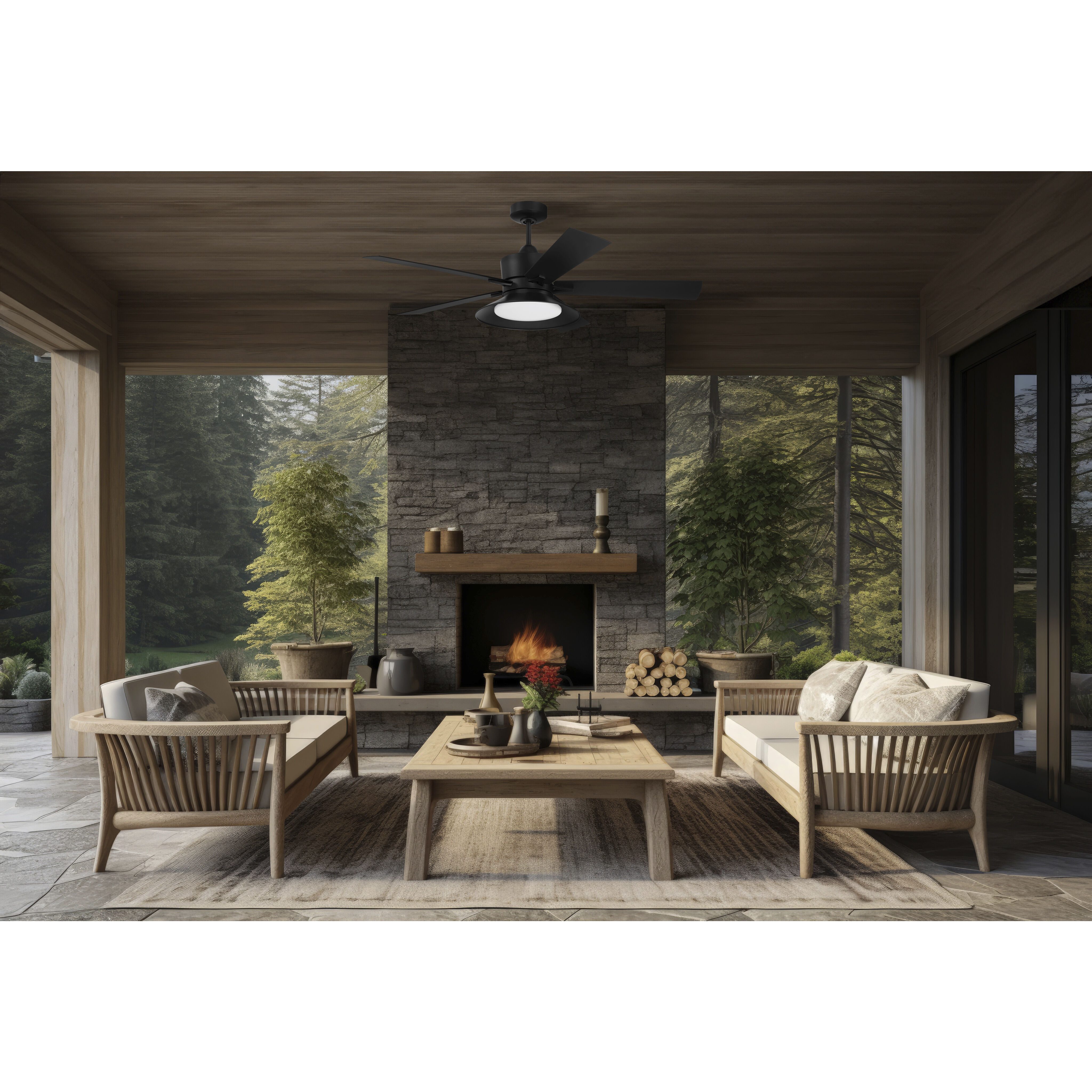 Topper 52 inch Flat Black Fan