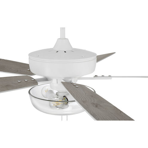 Super Pro 101 60 inch White with White/Washed Oak Blades Contractor Ceiling Fan