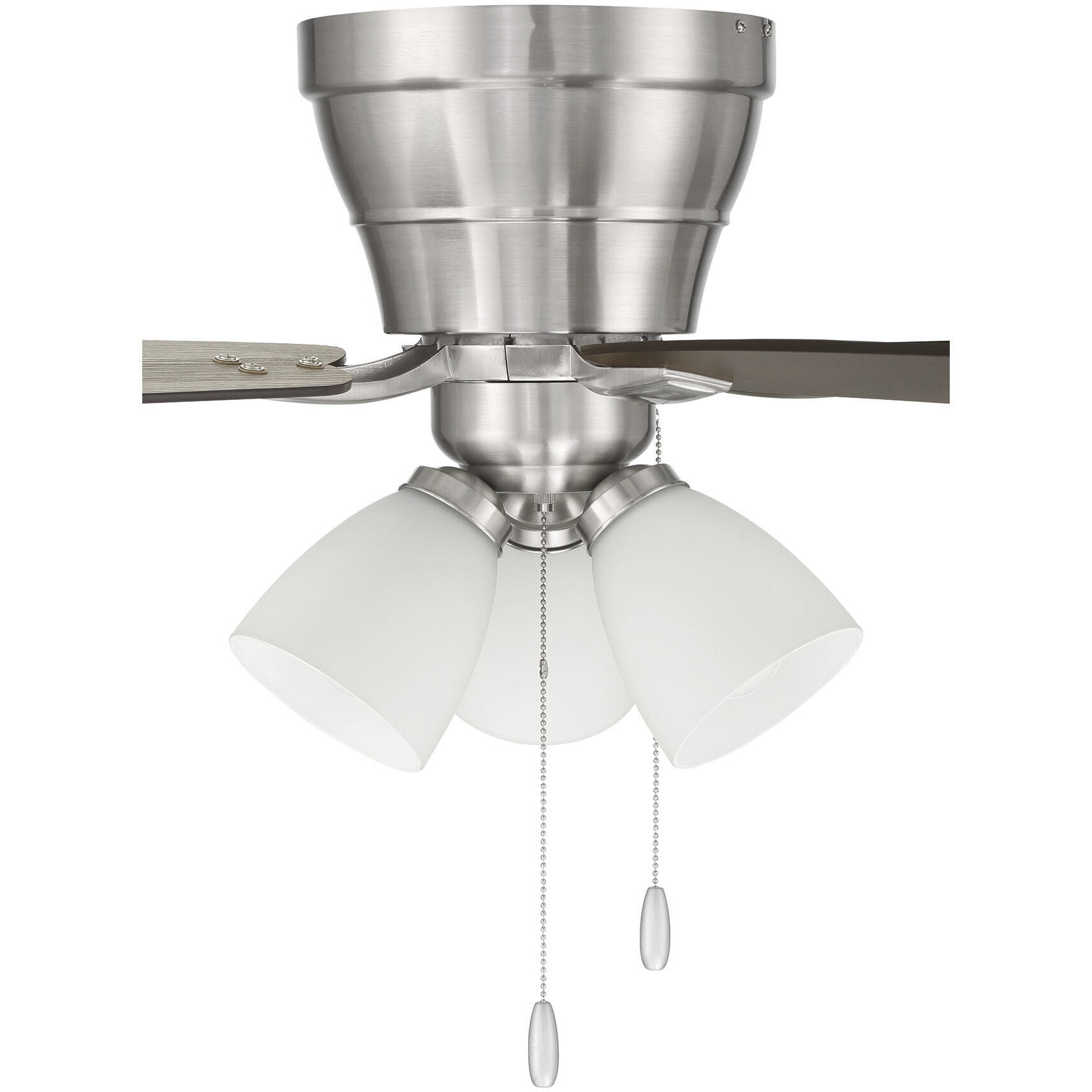 Wheeler 52 inch Brushed Polished Nickel with Driftwood/Walnut Blades Fan