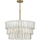 Museo 9 Light 24 inch Satin Brass Pendant Ceiling Light