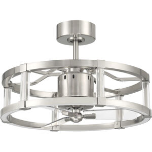 Alexis 18 inch Brushed Polished Nickel with Clear Acrylic Blades Ceiling Fan (Blades Included)