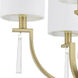 Fortuna 6 Light 28 inch Satin Brass Chandelier Ceiling Light