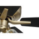 Pro Plus 104 52 inch Satin Brass with Black Walnut/Flat Black Blades Contractor Ceiling Fan