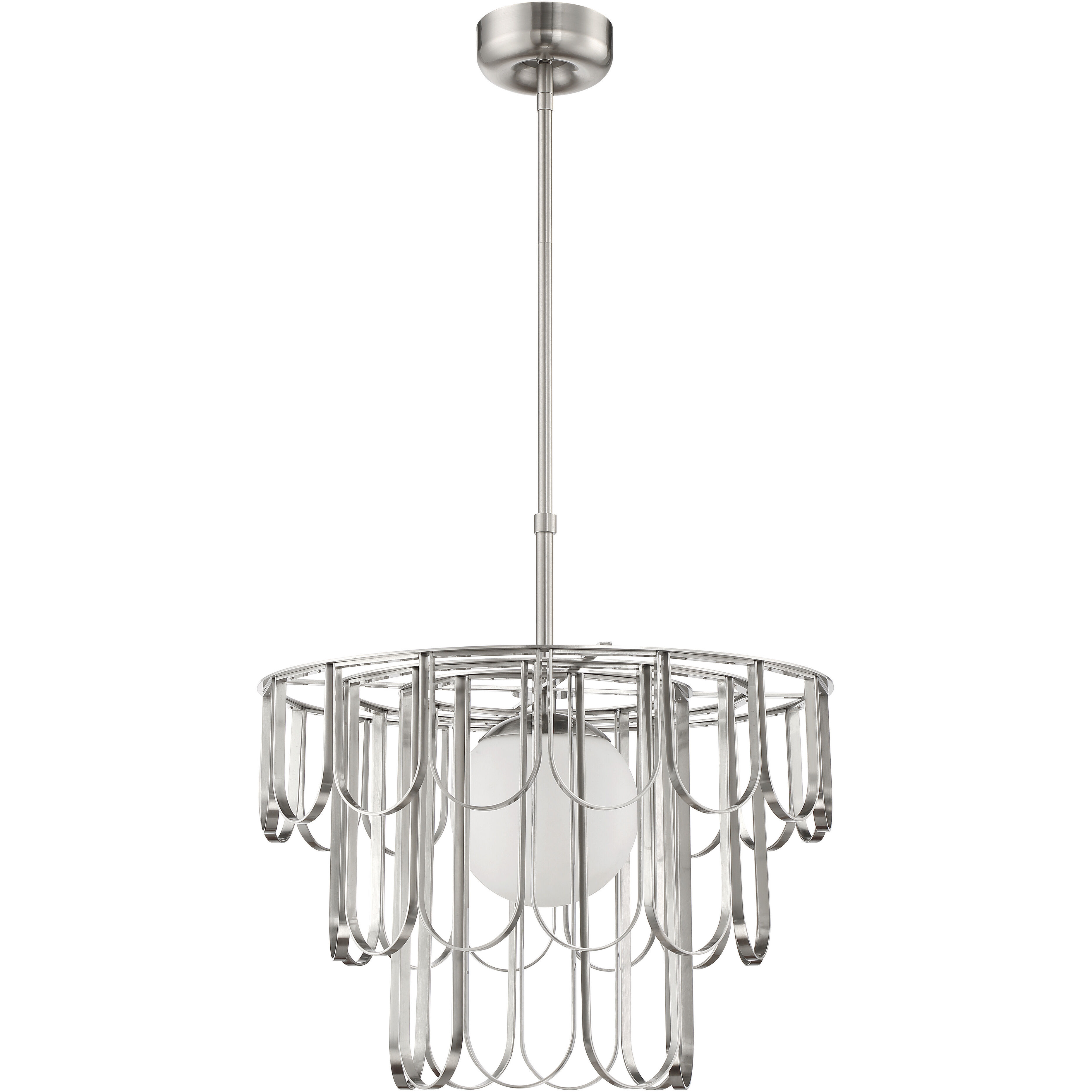 Melody 1 Light 24 inch Brushed Polished Nickel Pendant Ceiling Light